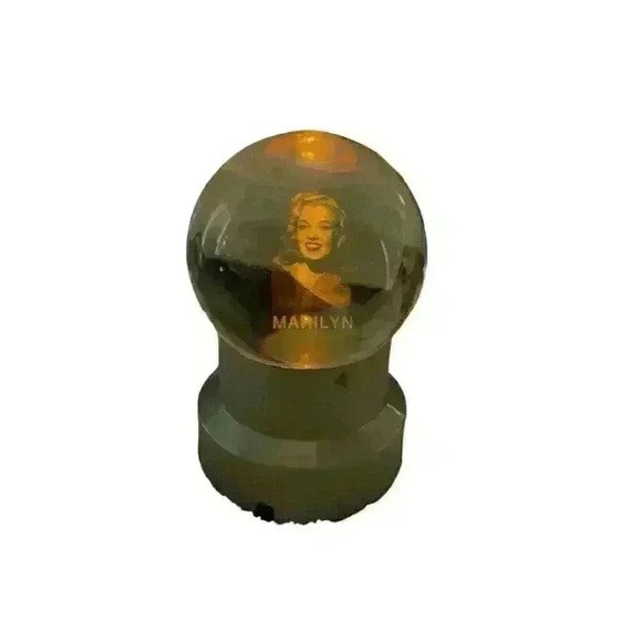 Laser Sketched Crystal Ball on lighted Pedestal-Marilyn Monroe - Picture 1 of 4